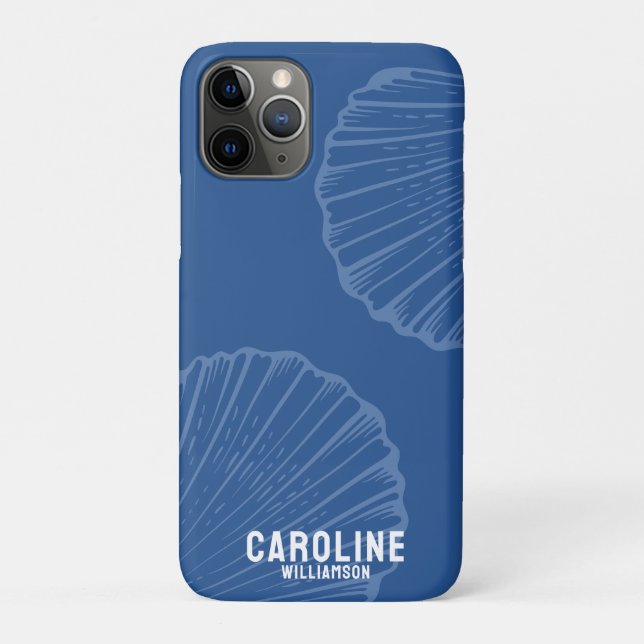 Coques Case-Mate iPhone Coastère petite-fille nautique bleu coquillage (Dos)