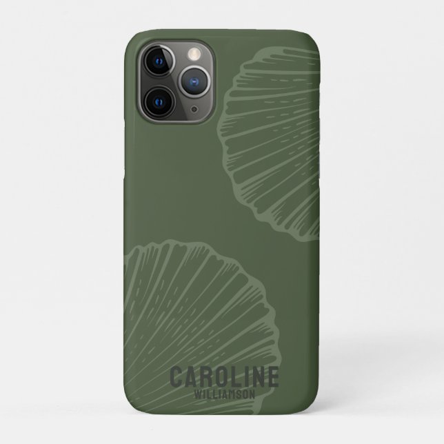 Coques Case-Mate iPhone Coastère petite-fille olive coquille verte (Dos)