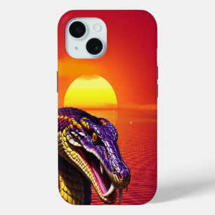 Coque Case-Mate iPhone Cobra serpent avec des écailles violettes et jaune