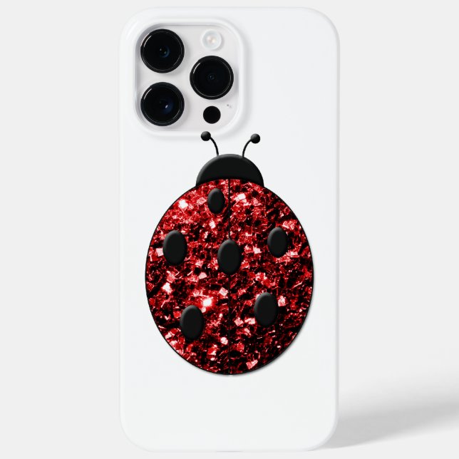 Coques Case-Mate iPhone Coccinelle paillettes rouges impression (Verso)