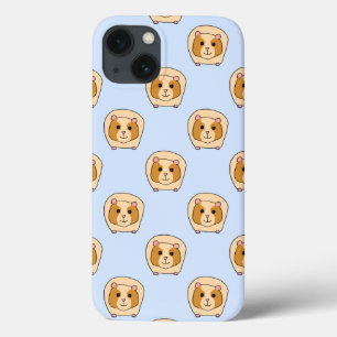 Coques Pour iPhone Cochons de Guinée sur le bleu.