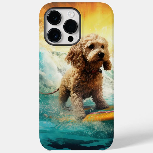Coques Case-Mate iPhone Cockapoo Beach Surf Paining (Verso)