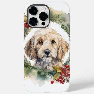 Coque Case-Mate iPhone Cockapoo Christmas Wreath Festive Pup