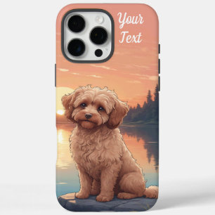 Coque iPhone 16 Pro Max Cockapoo par le lac