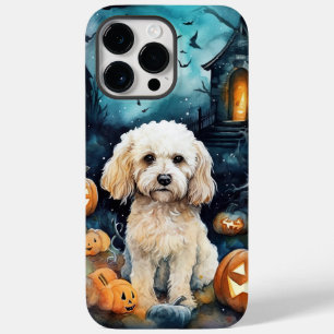 Coque Case-Mate iPhone Cockapou d'Halloween avec la peur Citrouille