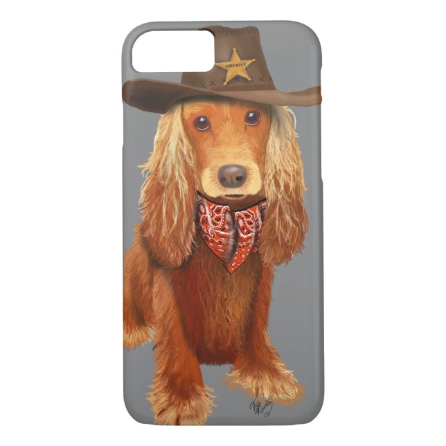 Coques Case-Mate iPhone Cocker Spaniel Cowboy (Dos)