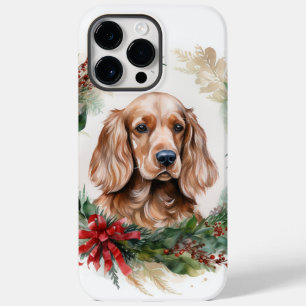 Coque Case-Mate iPhone Cocker Spaniel Noël Wreath Festive Pup