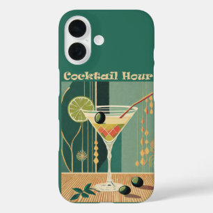 Coque Pour iPhone 16 Cocktail de l'heure Moderne du milieu du siècle Ma