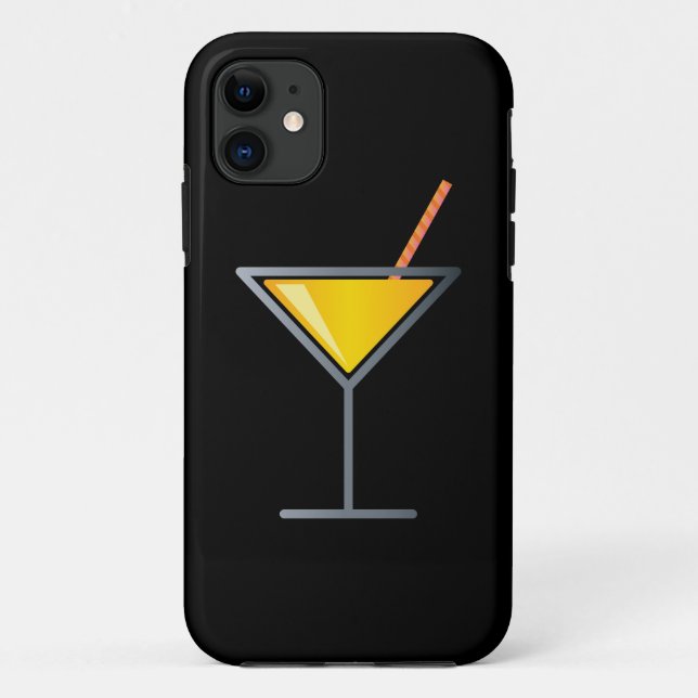 Coques Case-Mate iPhone Cocktail jaune Martini Glass (Dos)