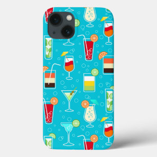 Etui iPhone Case-Mate Cocktail Motif sur Arrière - plan Turquoise