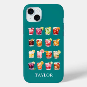 Coque Case-Mate iPhone Cocktails à gogo Monogrammé