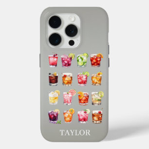 Coque Case-Mate iPhone Cocktails à gogo Monogrammés