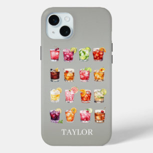 Coque Case-Mate iPhone Cocktails à gogo Monogrammés