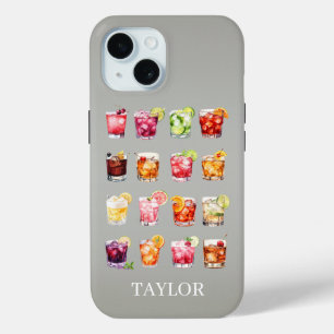 Coque Case-Mate iPhone Cocktails à gogo Monogrammés