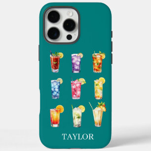 Coque iPhone 16 Pro Max Cocktails Cocktails Cocktails Monogramme