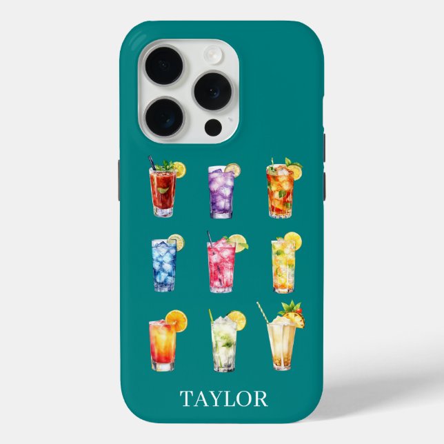 Coques Case-Mate iPhone Cocktails Cocktails Cocktails Monogramme (Verso)