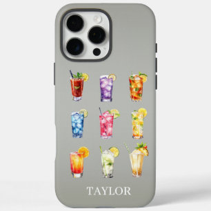 Coque iPhone 16 Pro Max Cocktails Cocktails Cocktails Monogrammés