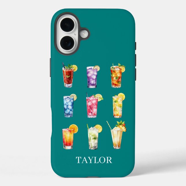 Coques Case-Mate iPhone Cocktails Cocktails Cocktails Monogrammés (Verso)