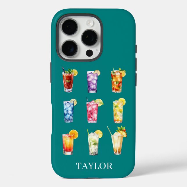 Coques Case-Mate iPhone Cocktails Cocktails Cocktails Monogrammés (Verso)