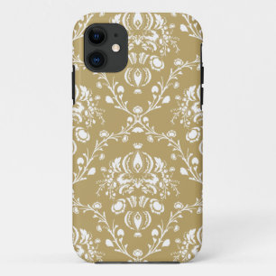 Coque iPhone 11 Cocoa and Cream Damask