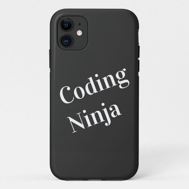 Coques Case-Mate iPhone Codage Ninja noir blanc (Dos)
