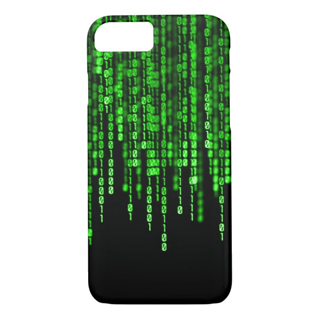 Coques Case-Mate iPhone Code binaire de dragon fantôme vert (Dos)
