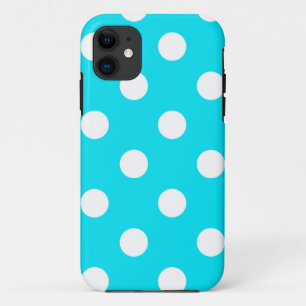 Etui iPhone Case-Mate Code hexadécimal cyan pois 00E3F4
