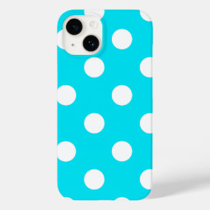 Coque Case-Mate iPhone Code hexadécimal cyan pois 00E3F4