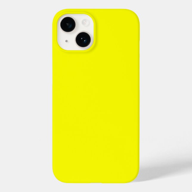 Coques Case-Mate iPhone Code hexadécimal jaune néon FFFF01 (Verso)
