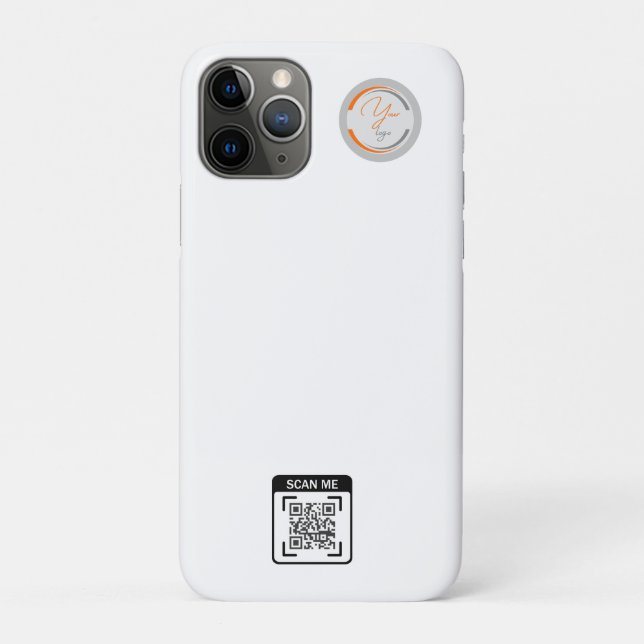 Coques Case-Mate iPhone Code QR de logo personnalisé pour les entreprises (Dos)