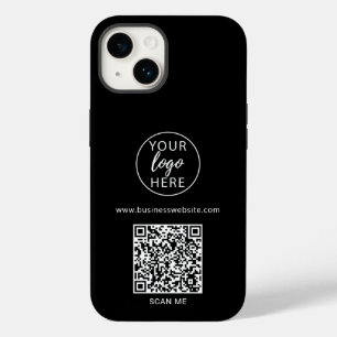 Coque Case-Mate iPhone Code QR d'entreprise noir personnalisé