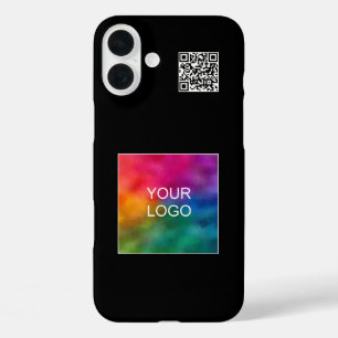 Coque Pour iPhone 16 Plus Code QR élégant Téléchargez votre propre logo pers