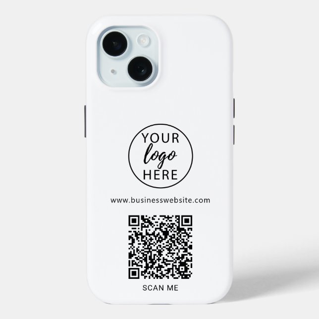 Coques Case-Mate iPhone Code QR et logo de l'entreprise (Verso)