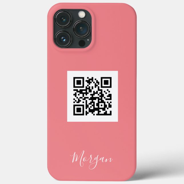 Coques Case-Mate iPhone Code QR, logo artistique ou photo, nom en écriture (Verso)