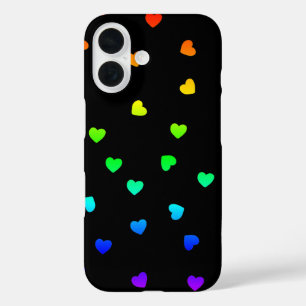 Coque Pour iPhone 16 coeur amour coloré romantique ombre arc-en-ciel