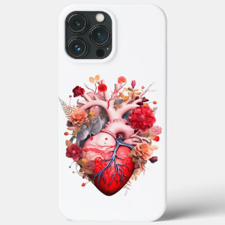 Case-Mate iPhone Case Coeur anatomique avec fleurs