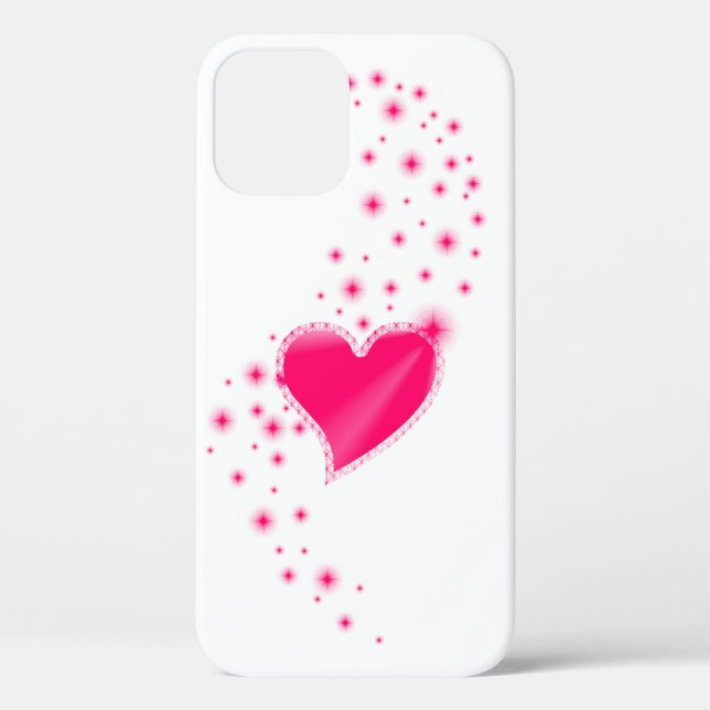 Coques Case-Mate iPhone Coeur arc-en-ciel avec étoiles (Verso)