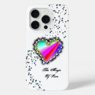 Coque Case-Mate iPhone Coeur arc-en-ciel avec étoiles, La magie de l'amou