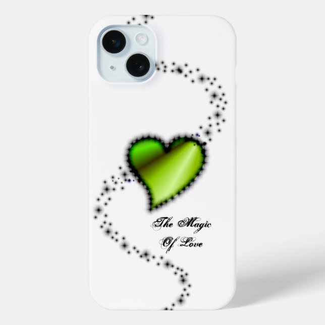 Coques Case-Mate iPhone Coeur arc-en-ciel avec étoiles, La magie de l'amou (Verso)