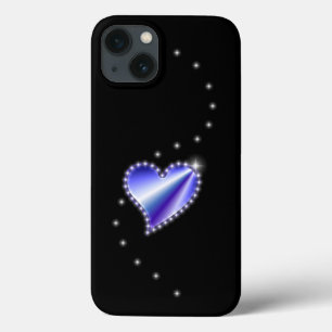 Case-Mate iPhone Case Coeur arc-en-ciel violet avec étoiles sur noir