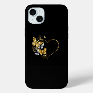 Coque Case-Mate iPhone Coeur aux papillons d'or