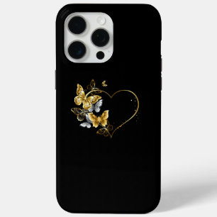 Coque Case-Mate iPhone Coeur aux papillons d'or