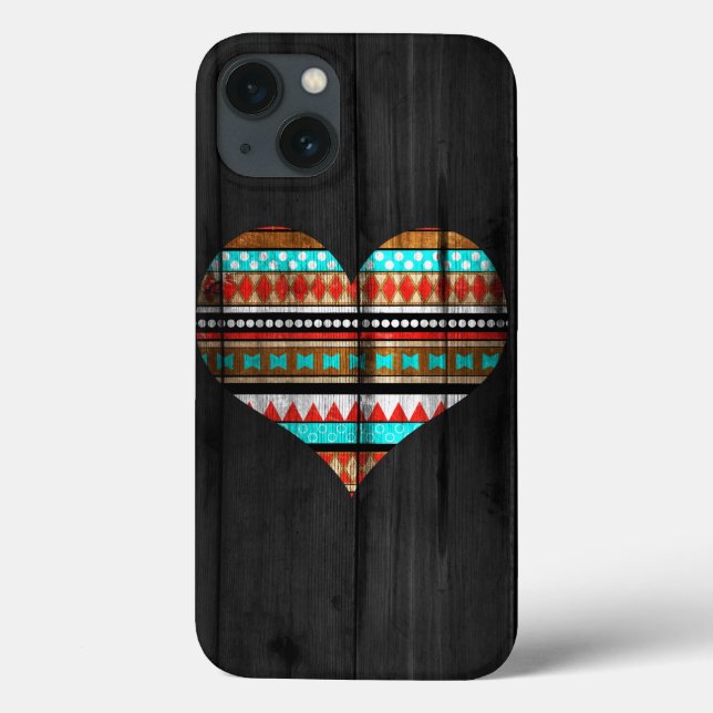 Coques Case-Mate iPhone Coeur aztèque (Verso)