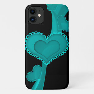 Coque iPhone 11 Coeur bleu, Amour, Romance, Saint Valentin
