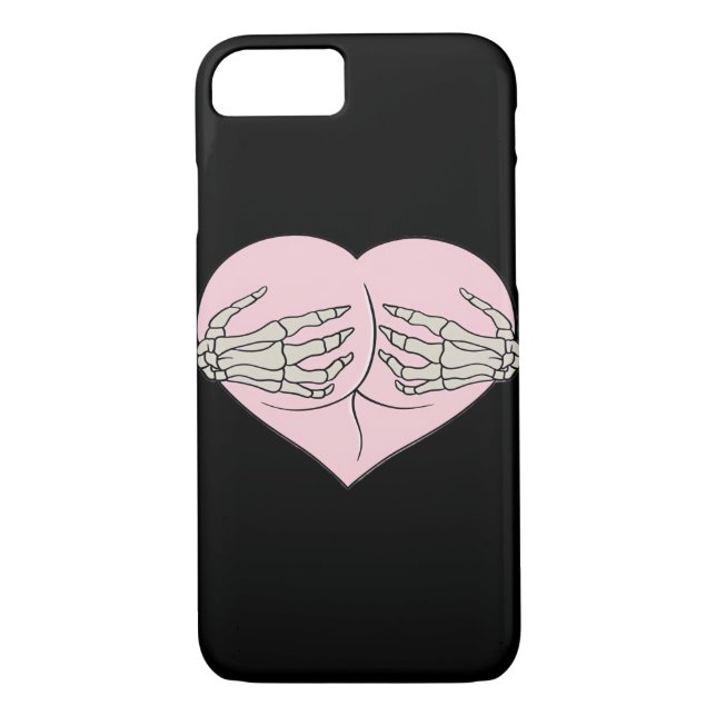 Coques Case-Mate iPhone Coeur Butt Hug Skeleton Mains Classique (Dos)
