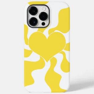 Coque Case-Mate iPhone Coeur - Citron jaune et blanc