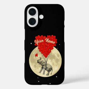 Coque Pour iPhone 16 Coeur d'amour éléphant