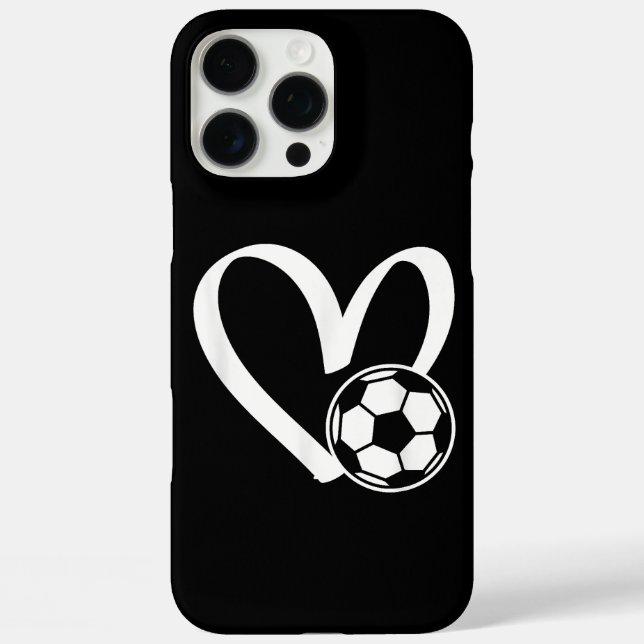 Coques Case-Mate iPhone Coeur de balle de football (Verso)