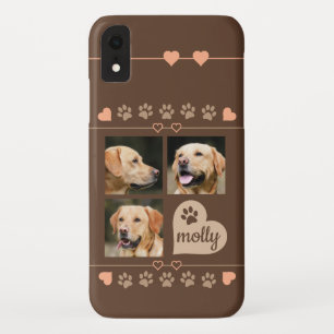 Case-Mate iPhone Case Coeur de brun de nom de chien de collage de 3