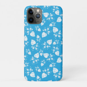 Case-Mate iPhone Case Coeur de fleur bleu avec fleurs motif